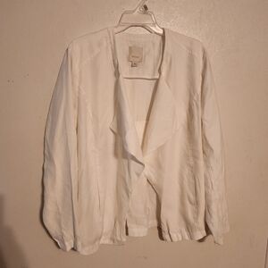 Sejour White Open Blouse Size 16W